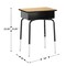 Emma and Oliver Jacobs Desk/Chair Set with Metal Open Front Storage Box, Desktop, Metal Frame and Stackable Flex Comfort Classroom Chair